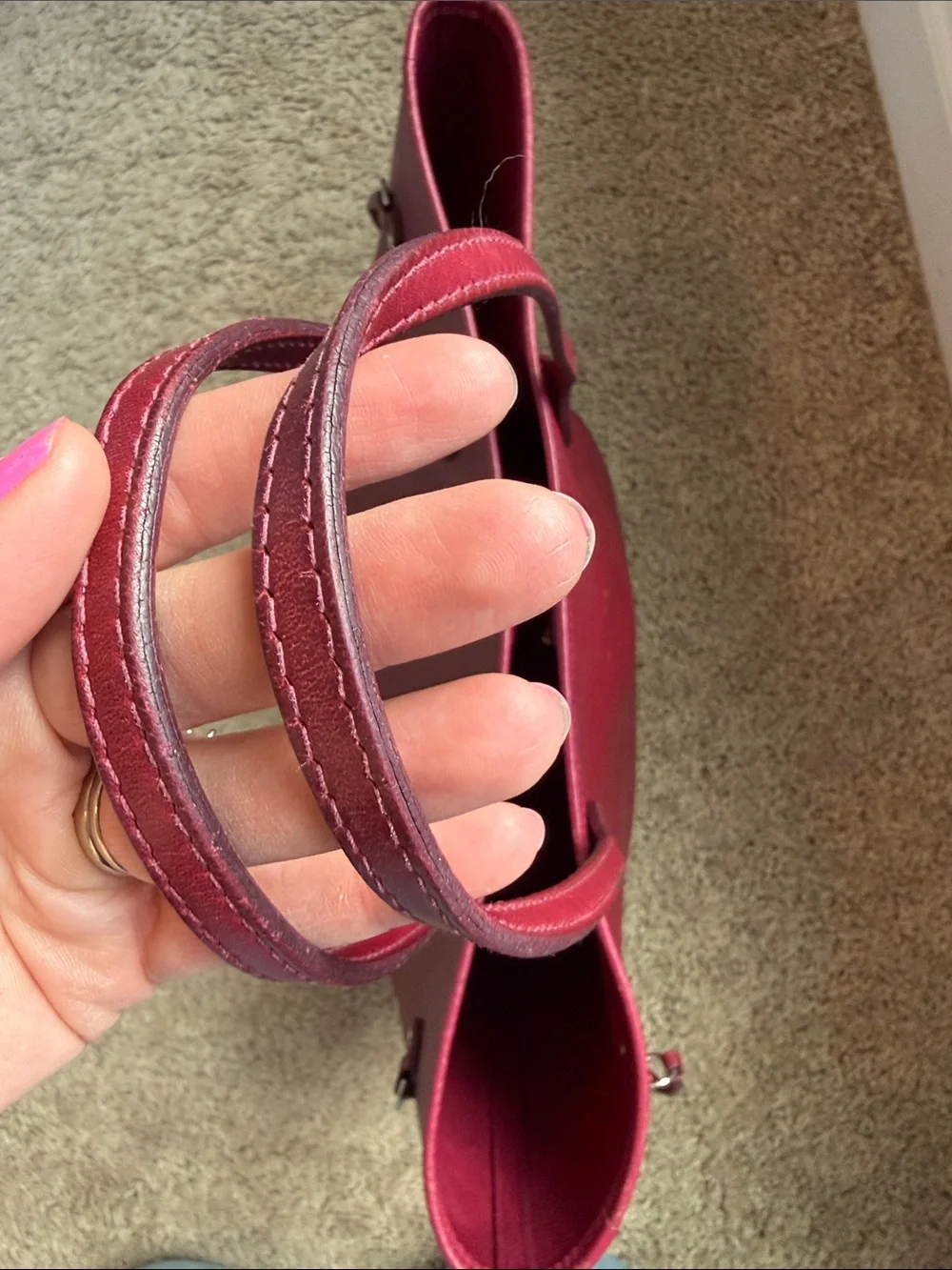 Louis Vuitton Red Epi Leather Neverfull Tote with pouchette - Picture 8 of 10